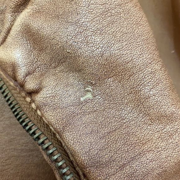 Cleo Tan Faux Leather Jacket Sz XSP - Picture 8 of 8